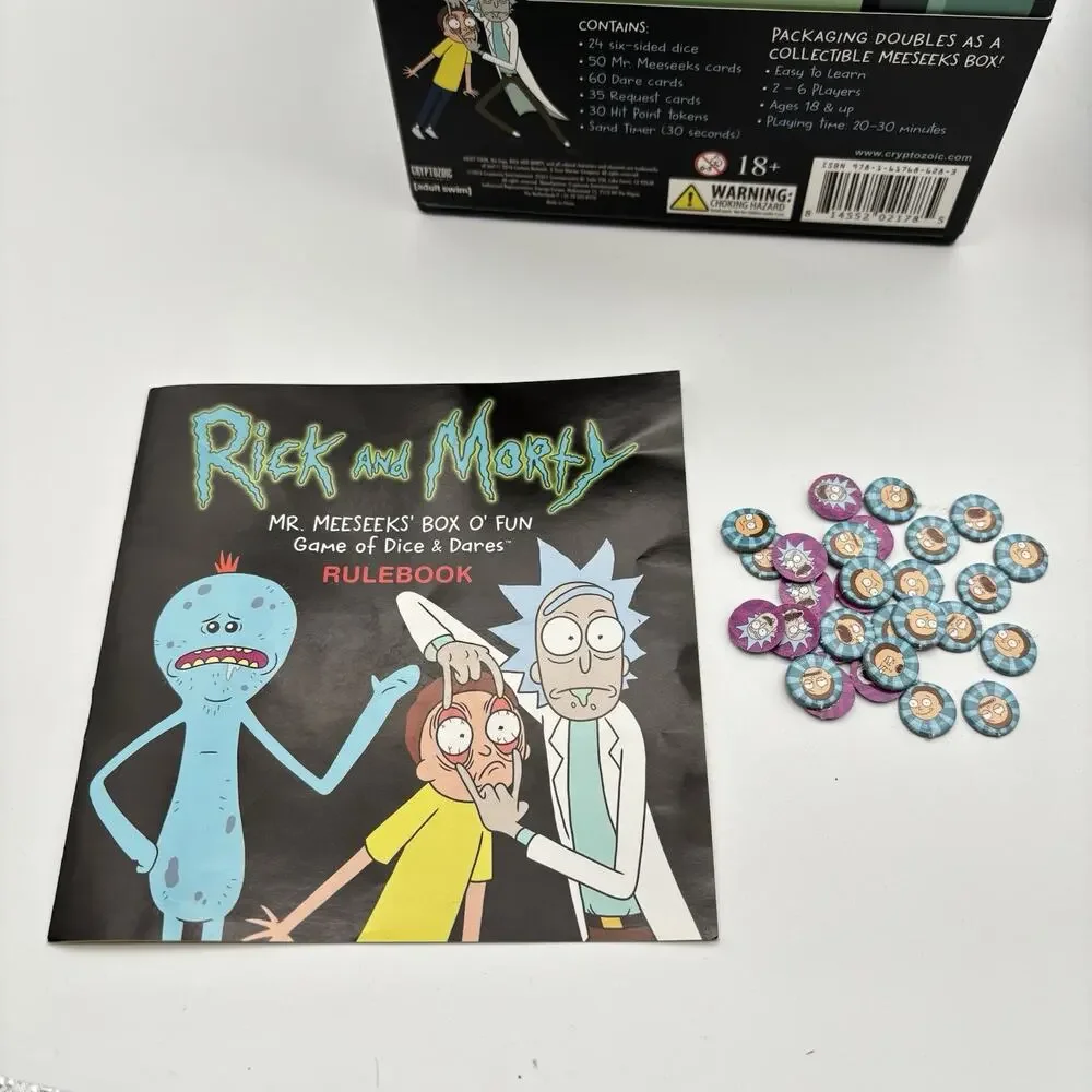 Mr. Meekseeks' Box O' Fun, Dice Table Top Game Complete. Very Good Condition.
